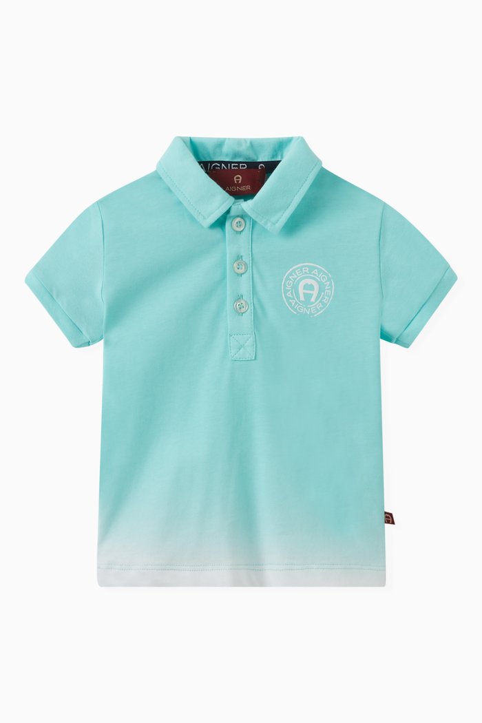 

Logo Jersey Polo Shirt in Cotton, Blue