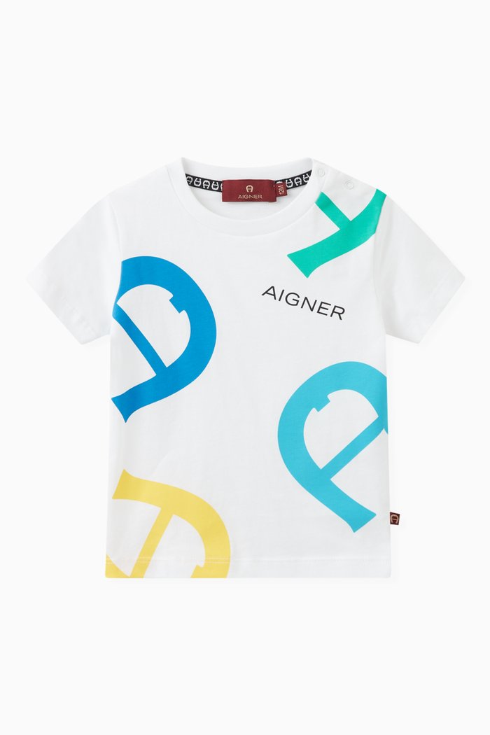 

Logo Graphic Print T-shirt in Cotton, White