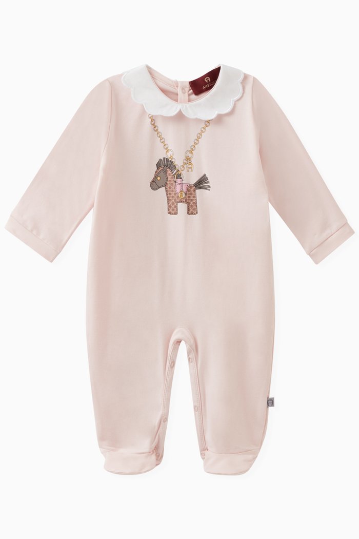 

Horse Sleepsuit in Cotton, Pink