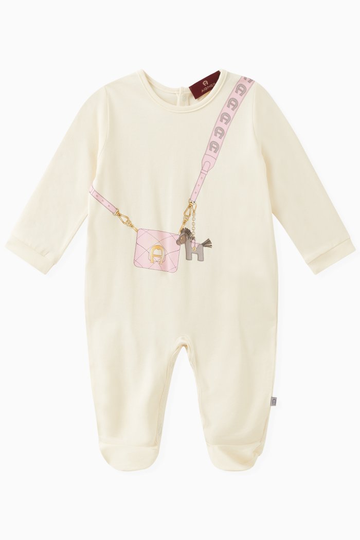 

Shoulder Bag Sleepsuit in Cotton, Neutral