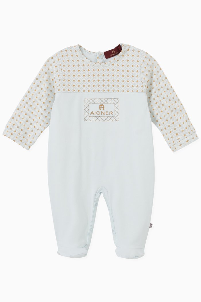 

Logo Sleepsuit in Cotton, Blue