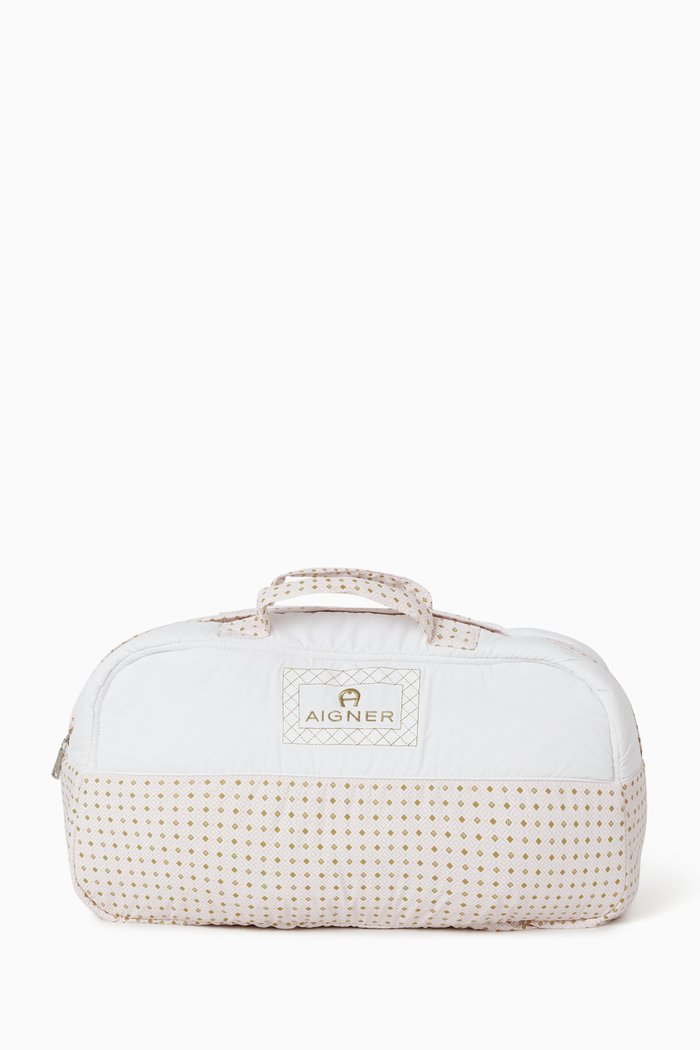 Embroidered Logo Changing Bag, Pink