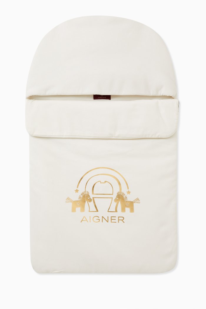 

Logo-print Baby Sleeping Nest in Cotton, Neutral
