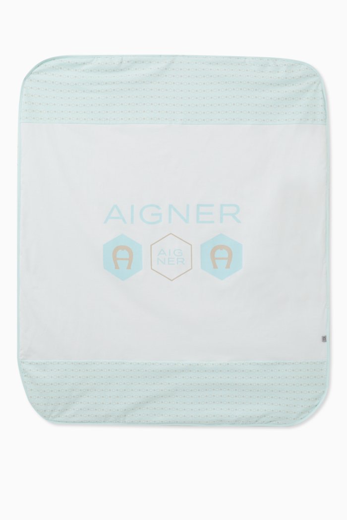 

Logo Baby Blanket in Cotton, White