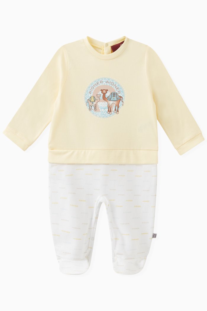 

Camel Sleepsuit in Cotton, Yellow