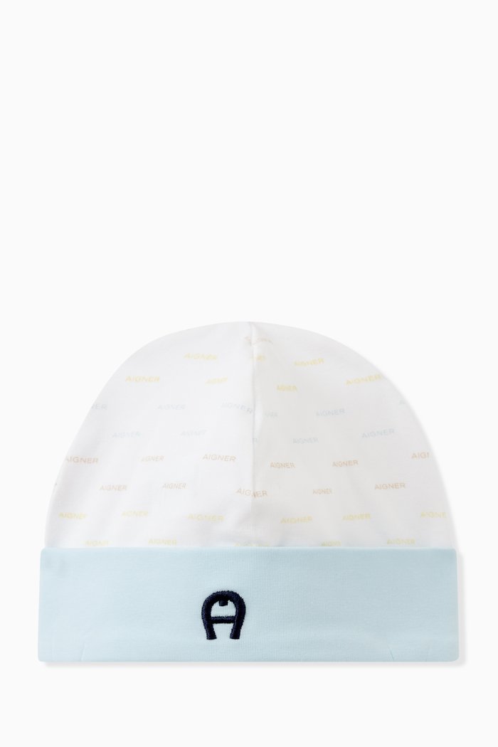 

Embroidered Logo Detail Cap in Pima Cotton, Blue