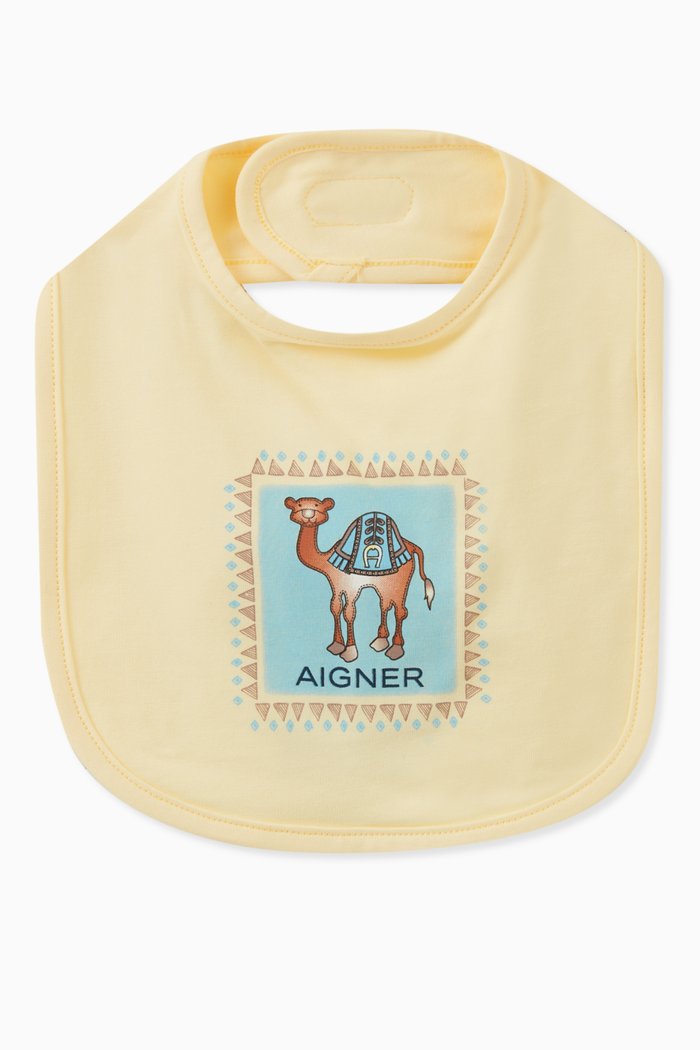 

Camel Logo Graphic Bib in Cotton, Yellow