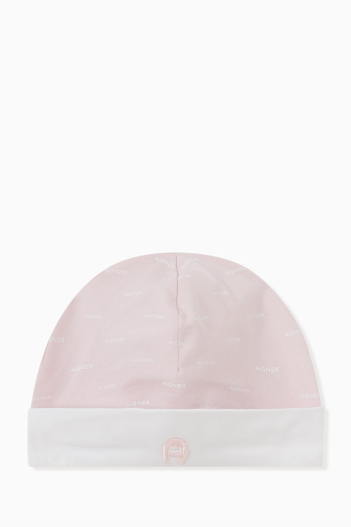 

Logo Cap in Cotton, Pink