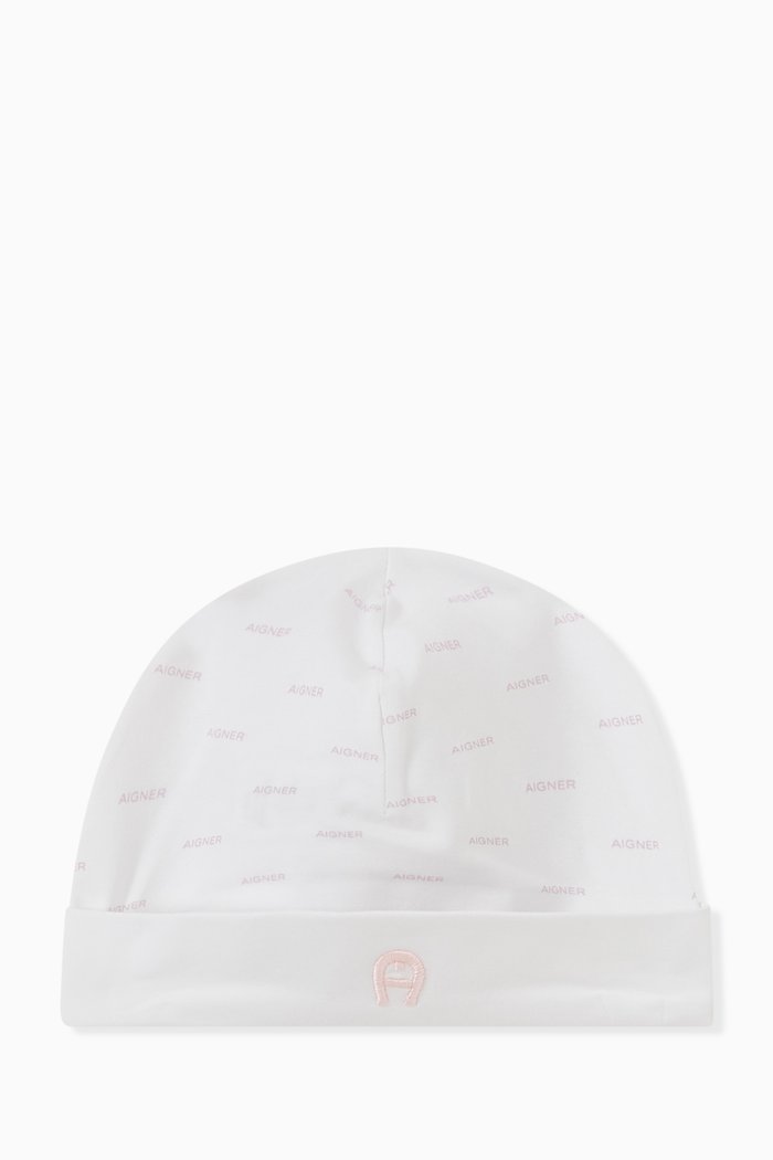 

Logo Cap in Cotton, White