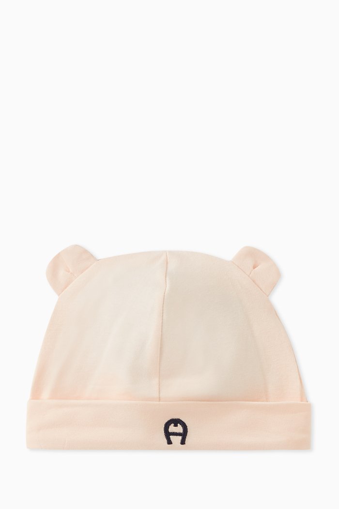 

Embroidered Logo Beanie in Pima Cotton, Orange