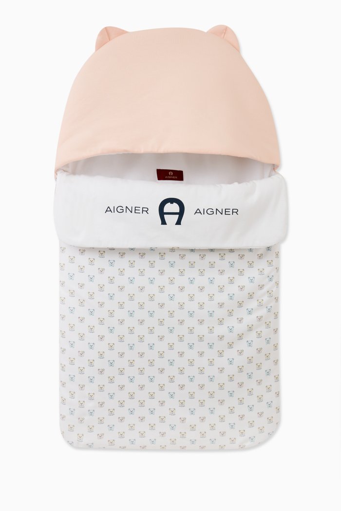 

Logo Print Sleeping Nest in Pima Cotton, Orange