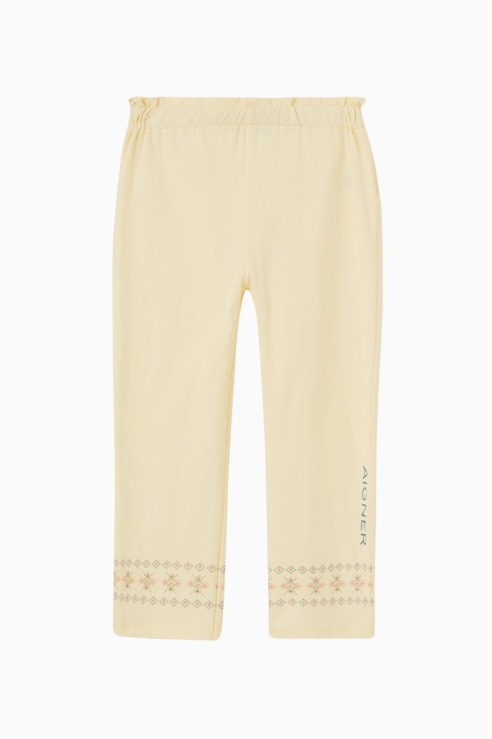 

Logo Pants in Cotton, Yellow