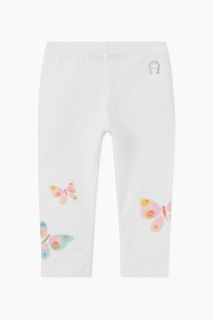 

Butterfly Leggings in Cotton, White
