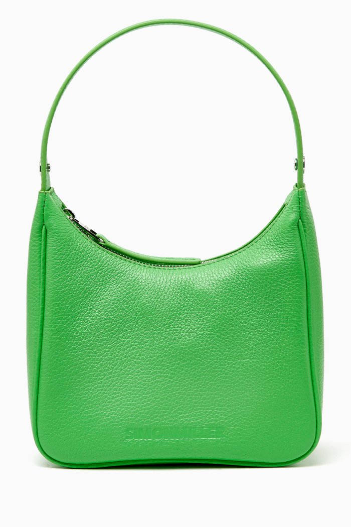 

Snap Shoulder Bag in Calf Leather, Green
