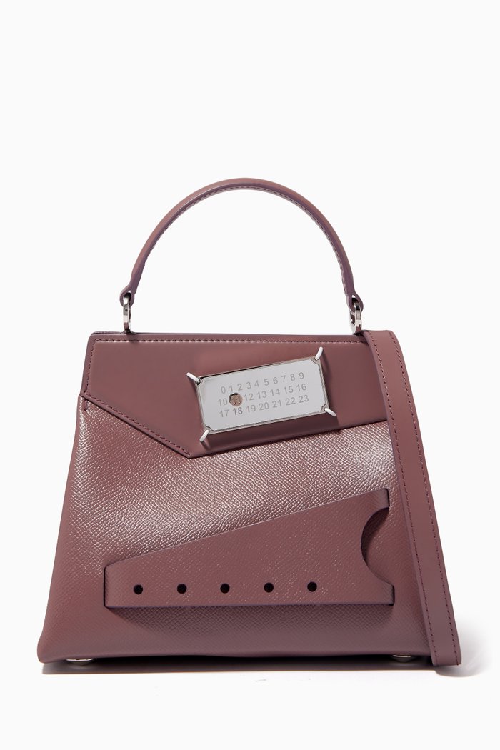 

Small Snatched Handbag in Grainy Leather, Pink