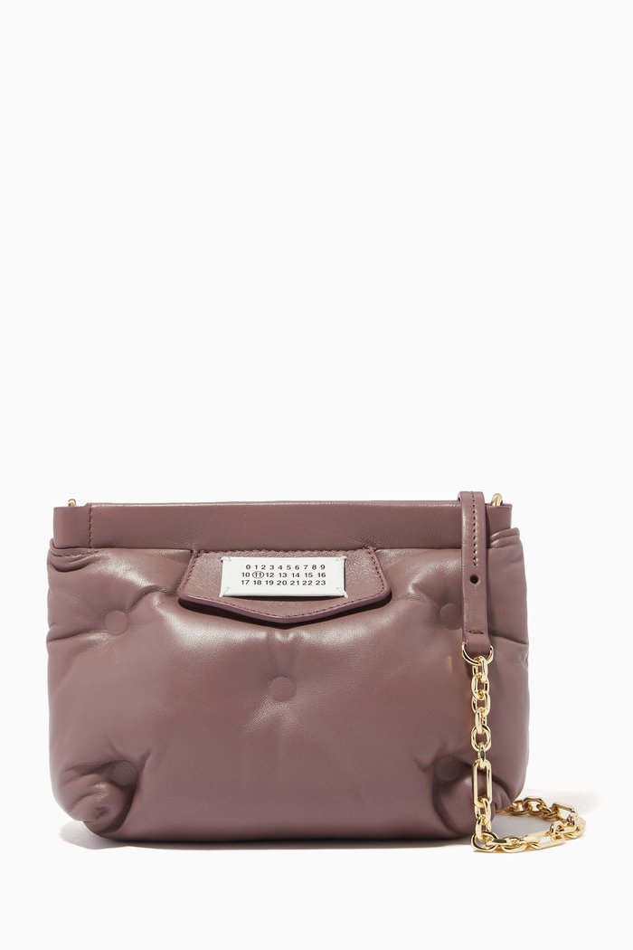 Glam Slam Red Carpet Mini Clutch in Quilted Nappa, Pink