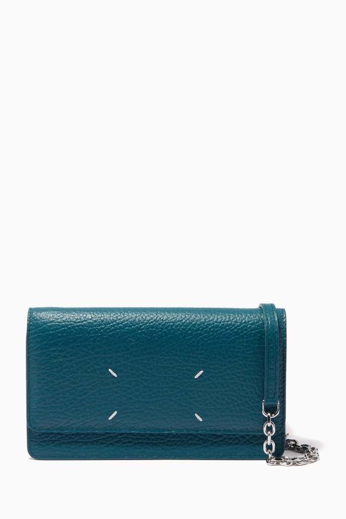 

Stitch Chain Wallet in Leather, Multicolour