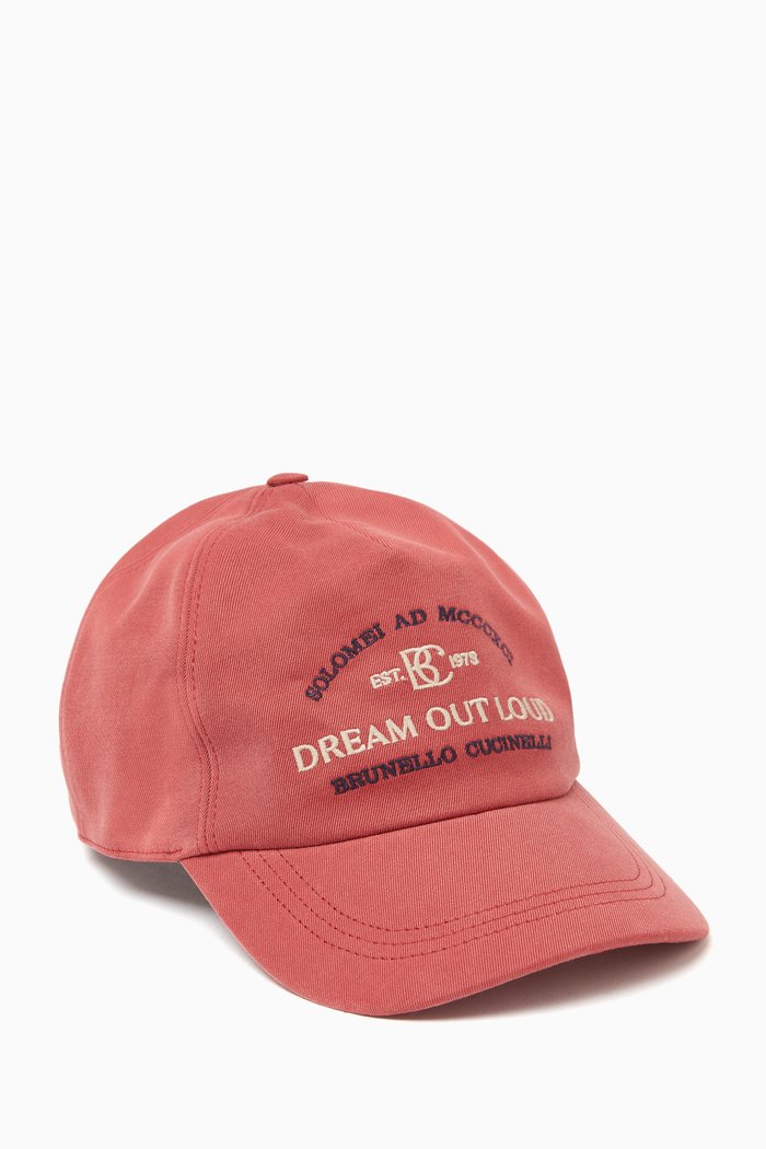 

Embroidered Baseball Cap in Gabardine, Red