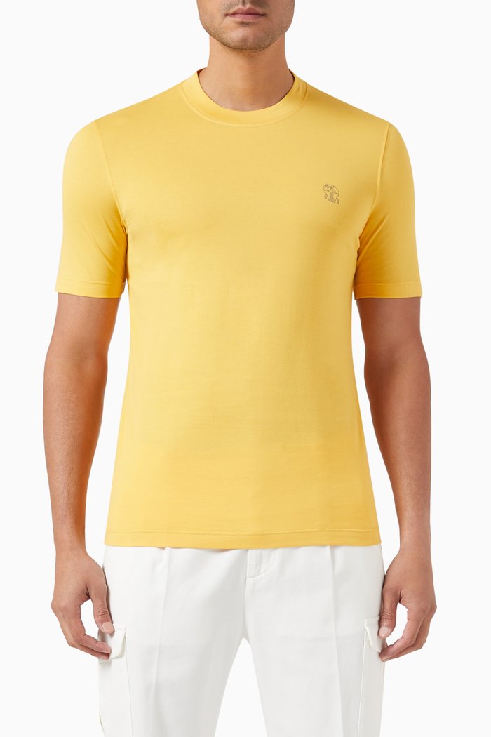 

Logo T-Shirt in Cotton, Yellow