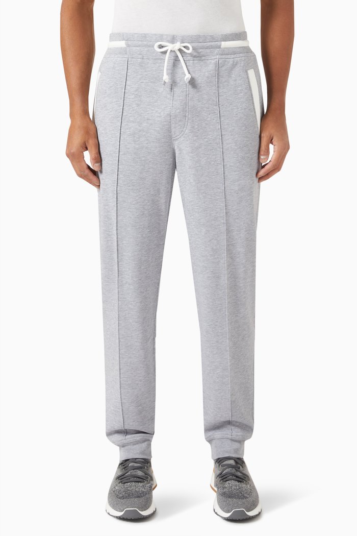 

Drawstring Pants in Techno-cotton French Terry, Grey