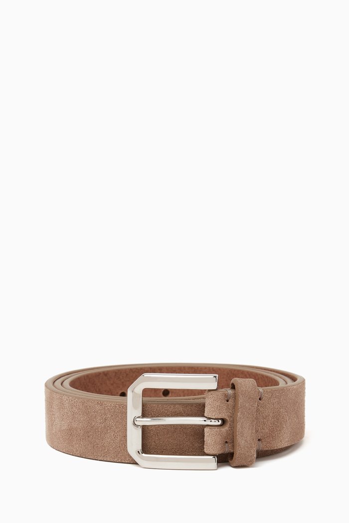 

Belt in Reversed Leather, Brown