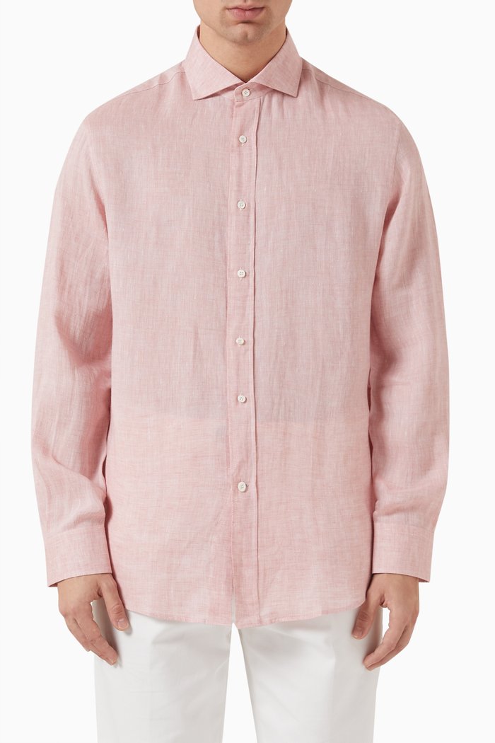 

Classic Shirt in Linen, Red