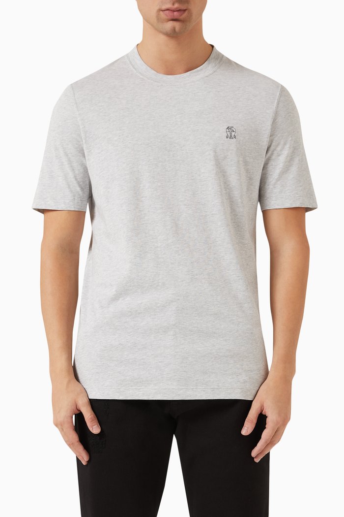

Logo T-shirt in Cotton Jersey, Grey