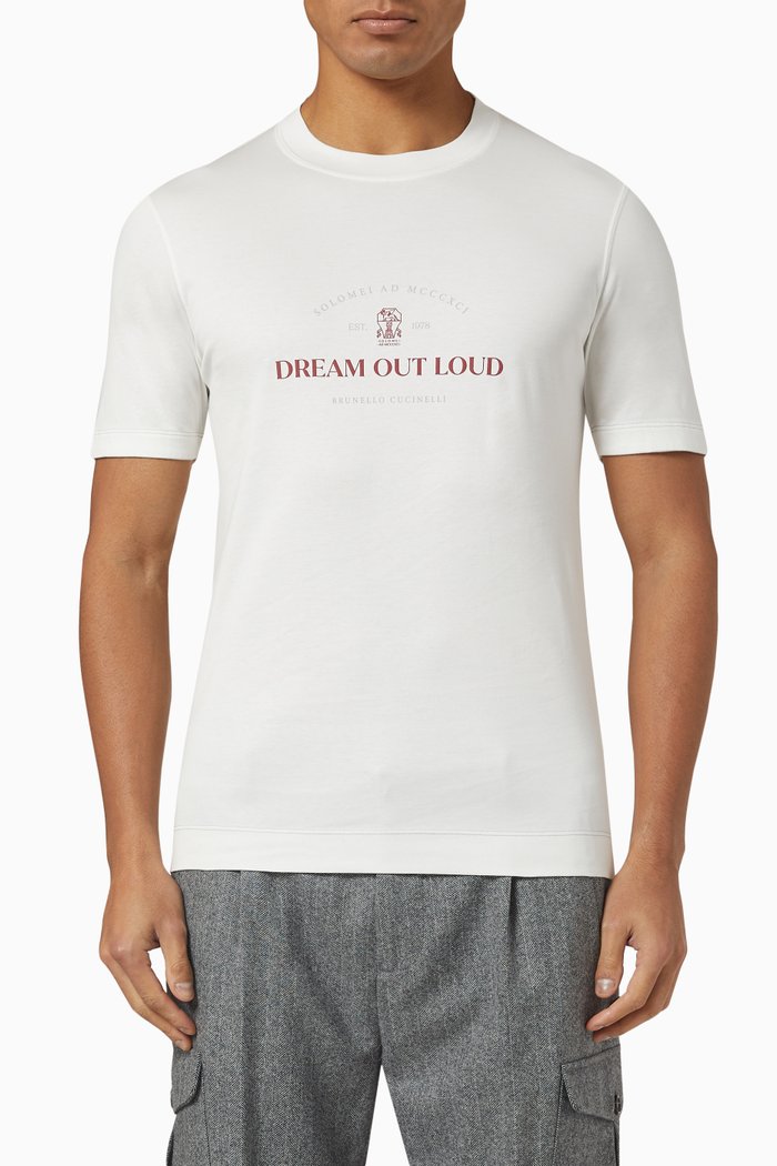 

Logo Print T-shirt in Cotton Jersey, White