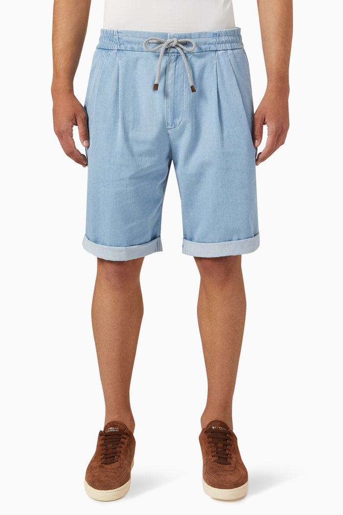

Bermuda Shorts in Denim, Blue