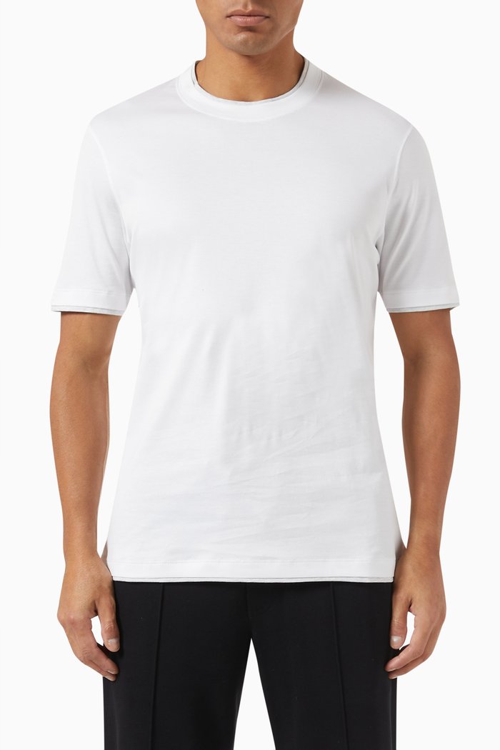 

Slim Fit T-shirt in Cotton Jersey, White