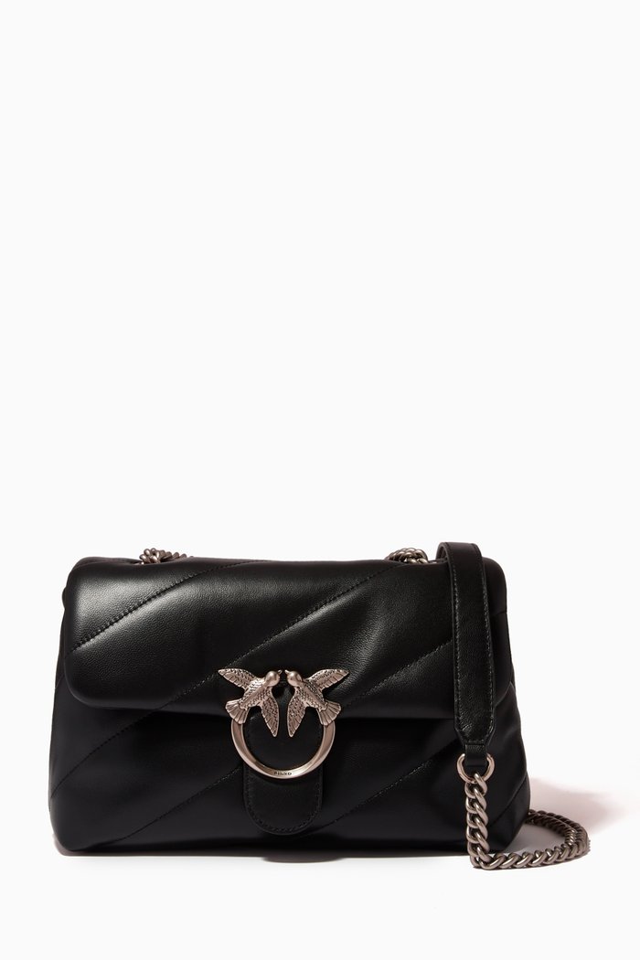 

Classic Love Puff Bag in Maxi Quilt Nappa, Black