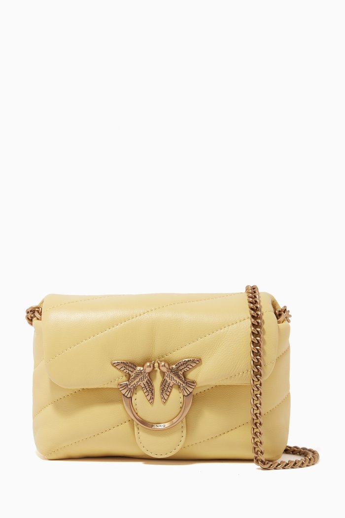 

Baby Love Puff Bag in Maxi Quilted Nappa, Yellow