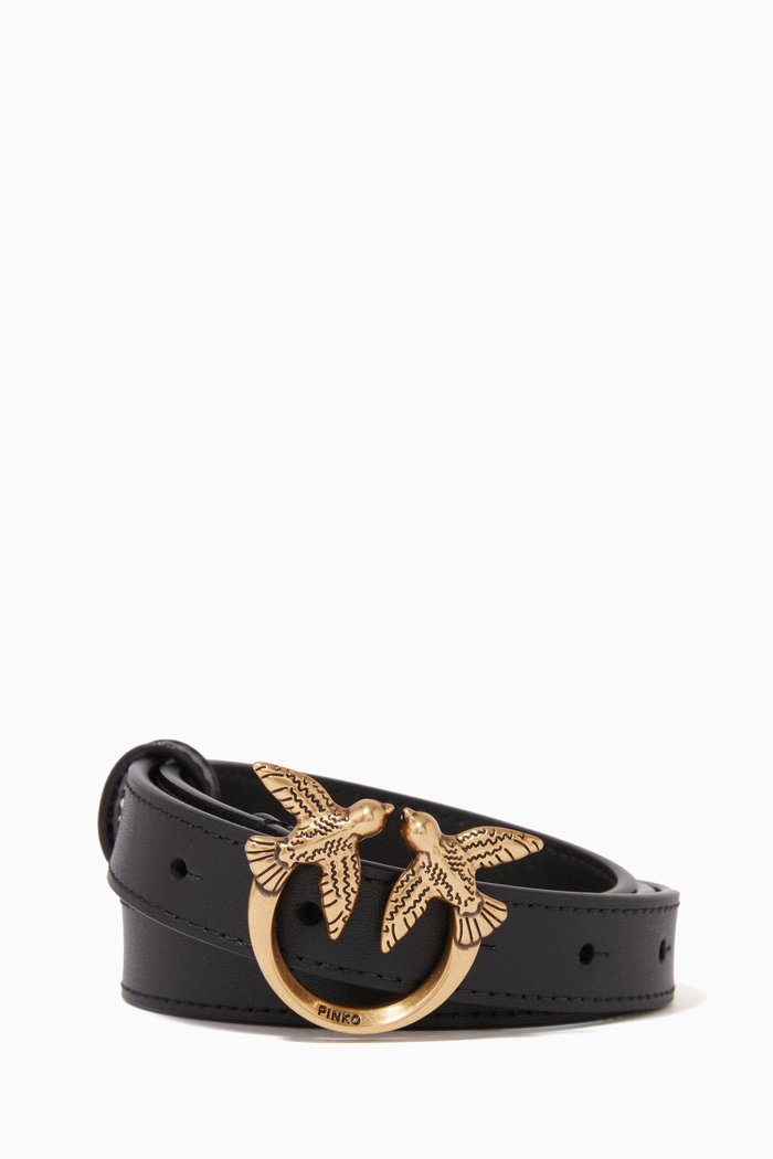 

Love Berry H2 Belt in Leather, Black
