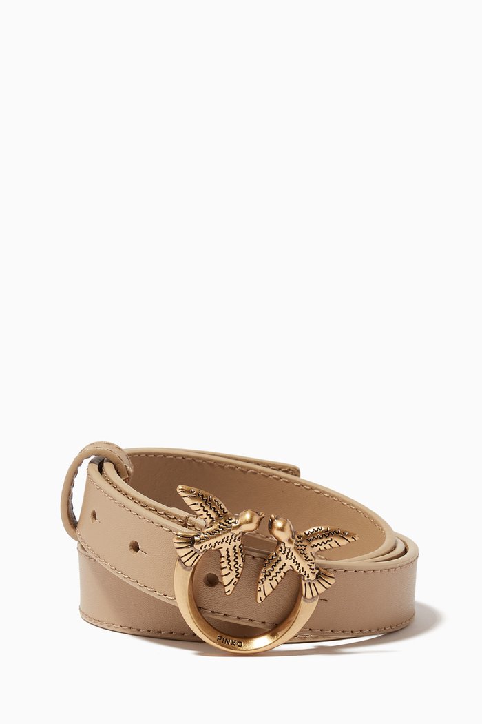 

Love Berry H2 Belt in Leather, Neutral