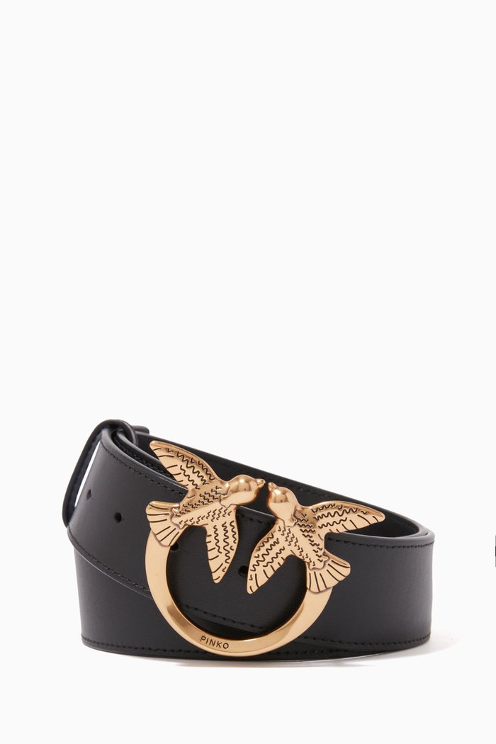 

Love Berry H4 Belt in Leather, Black