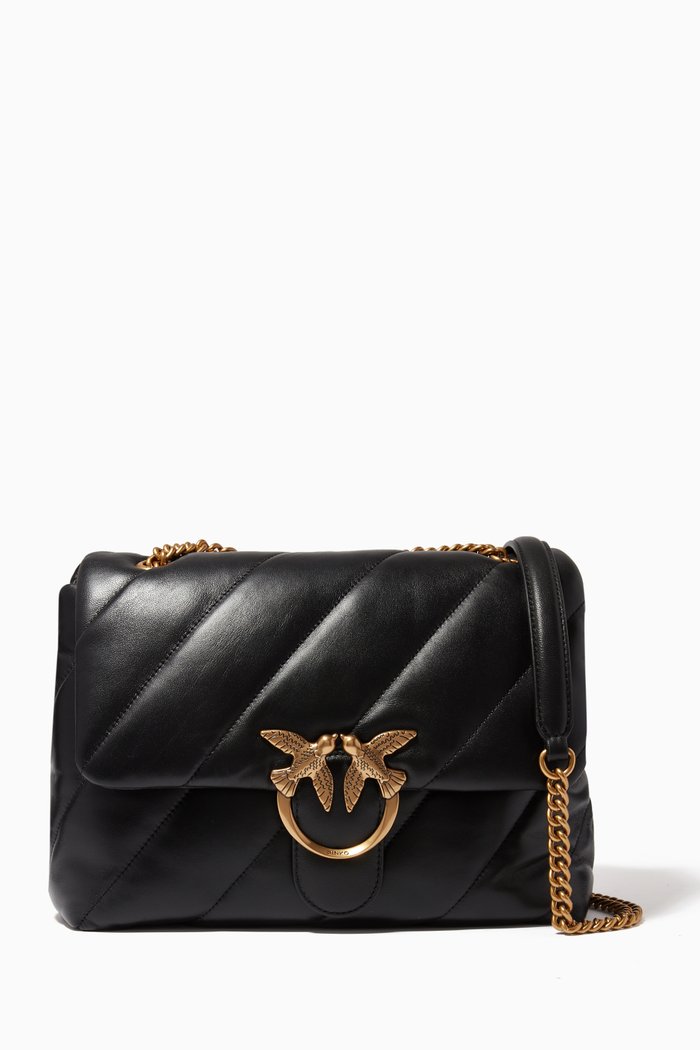 

Big Love Puff Bag in Maxi Quilt Nappa, Black