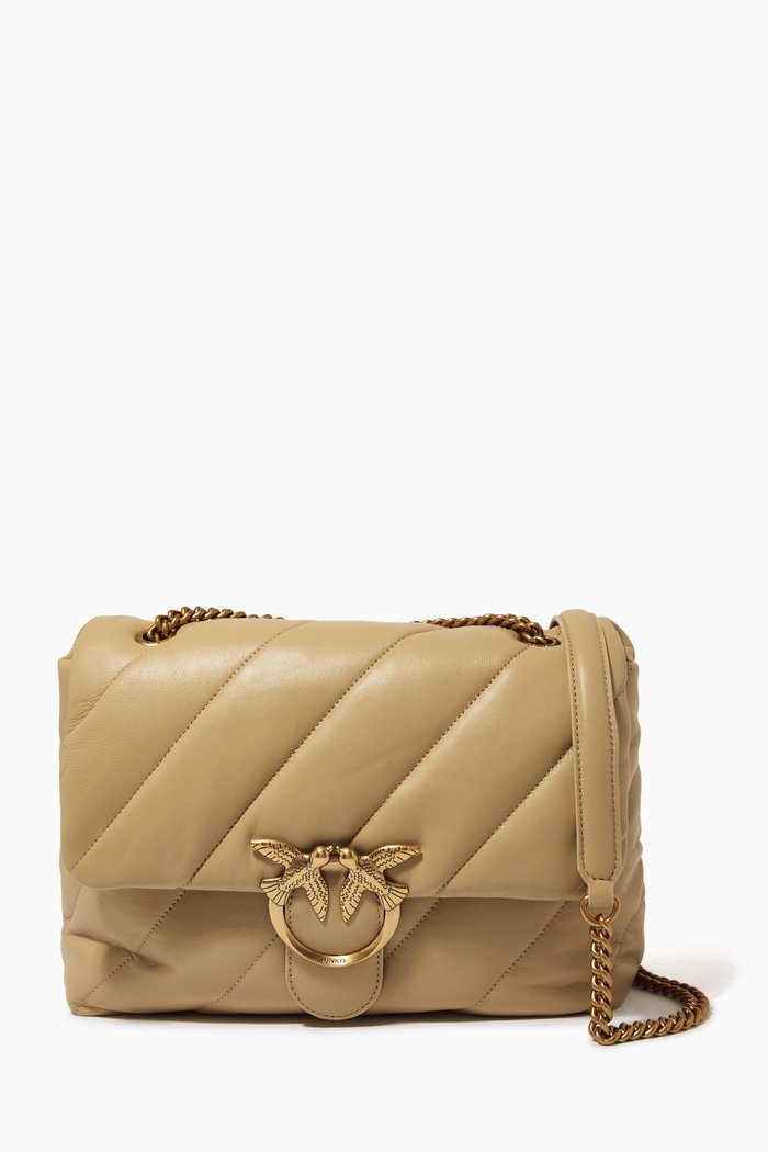 

Love Big Puff Bag in Nappa Leather, Neutral