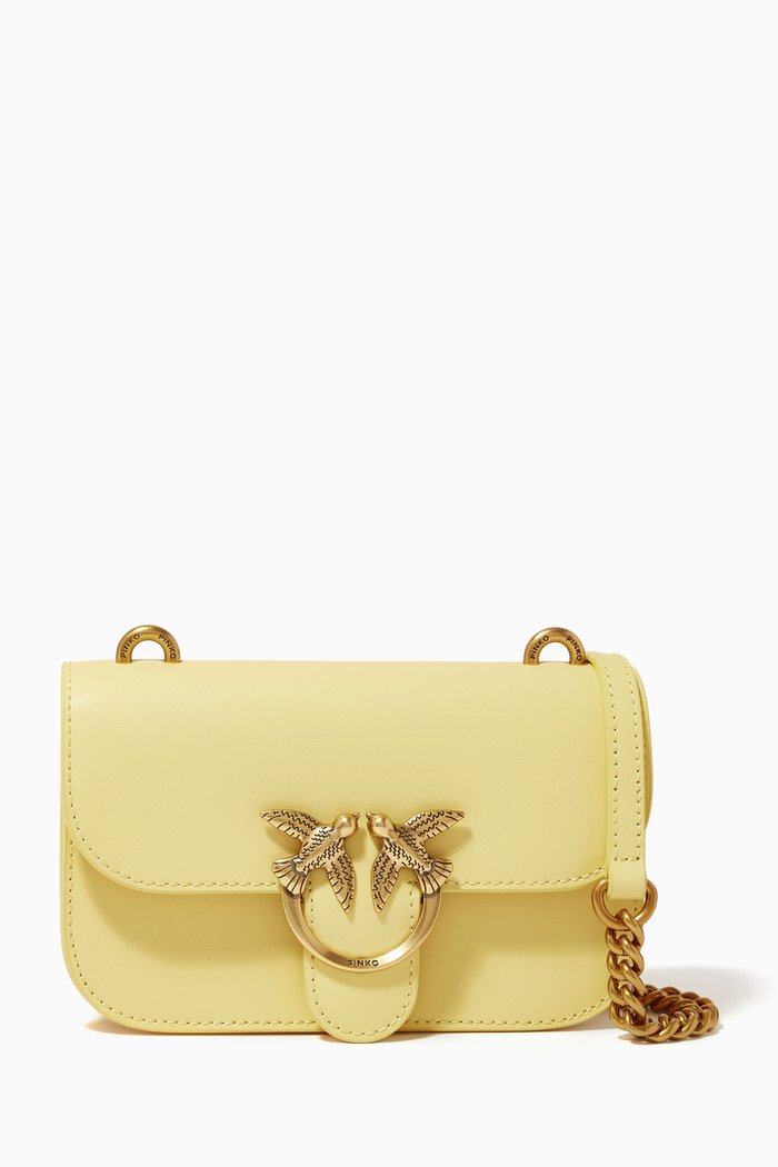 

Baby Love Bag Bell in Leather, Yellow