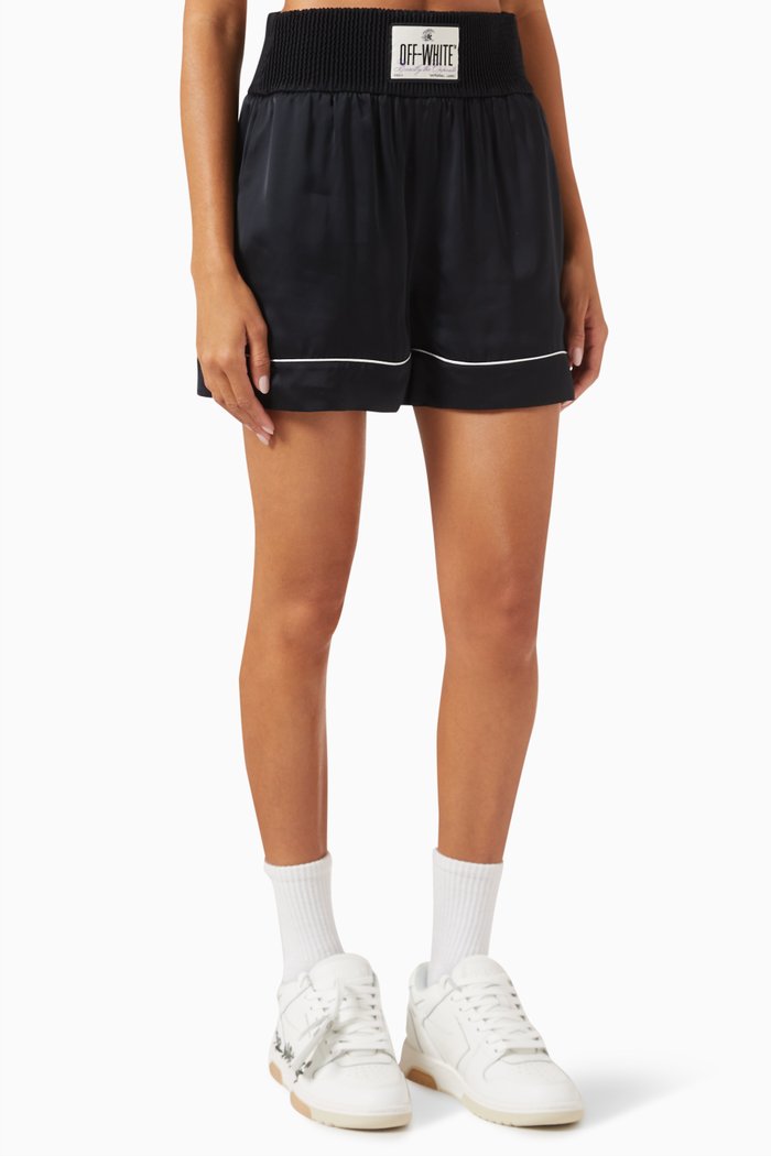 

Pajama Shorts in Viscose, Black