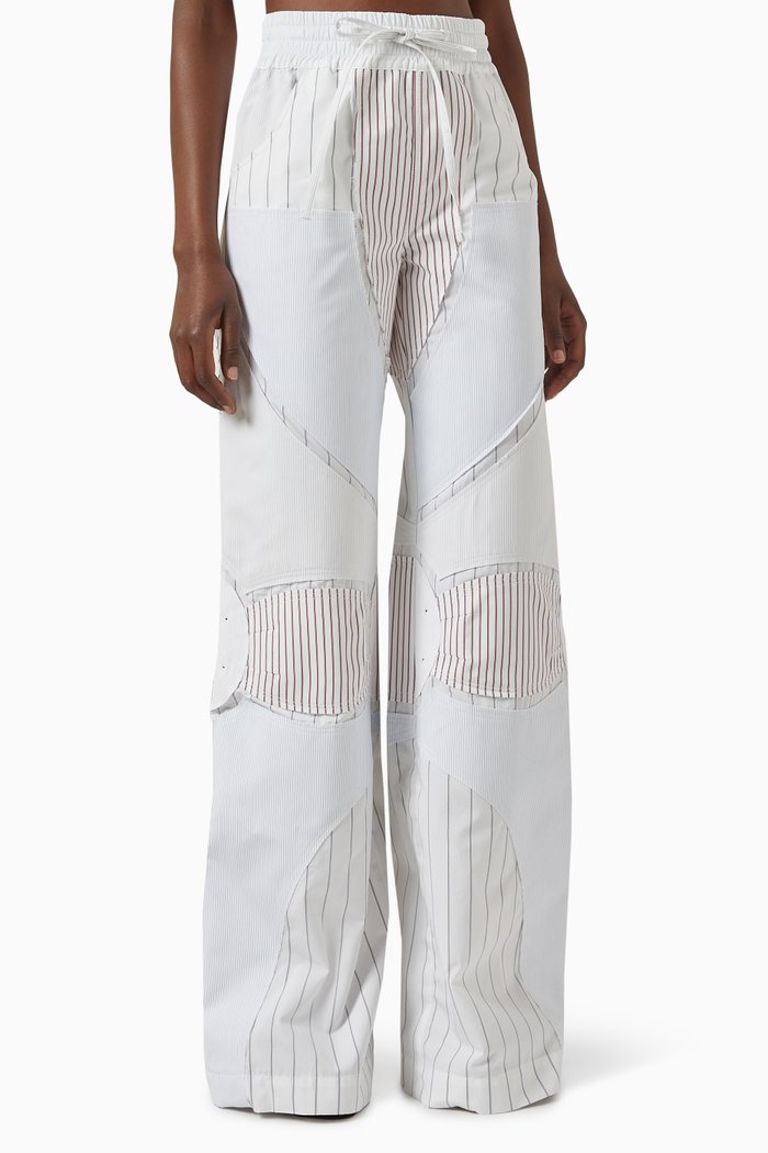 

Motorcycle Popel Pants in Cotton, White