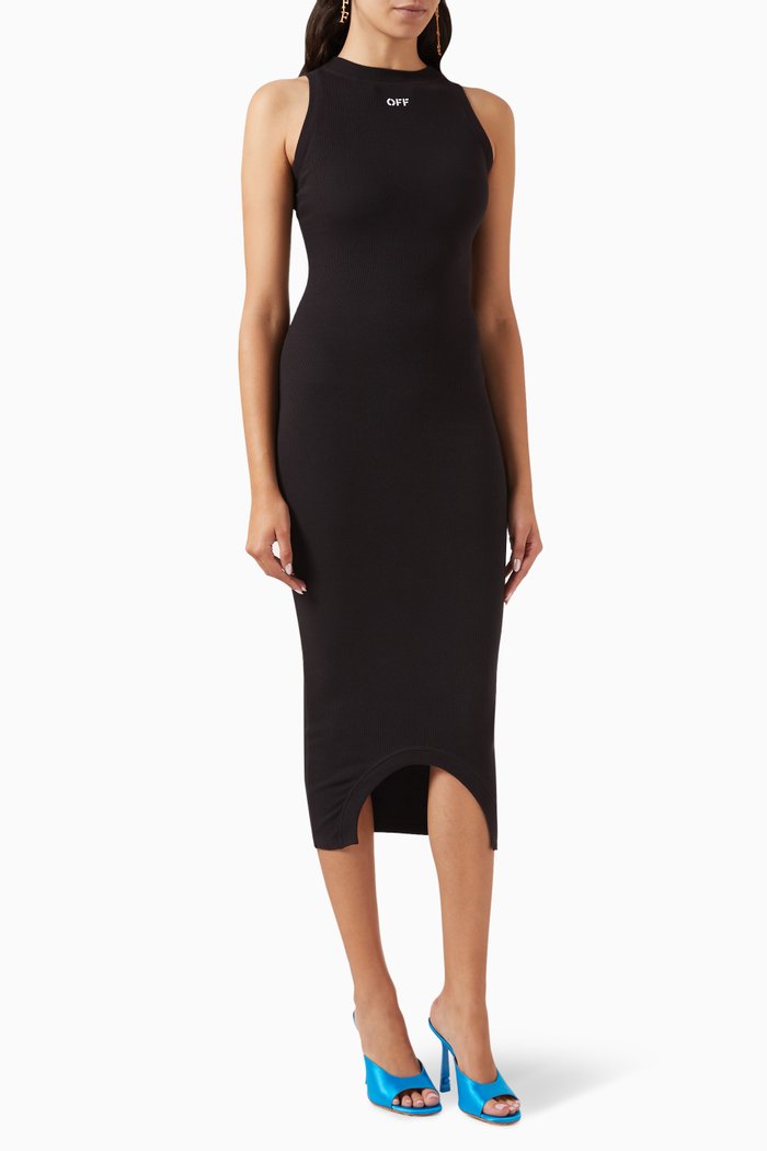 

Floating Yarns Rib Hole Dress, Black