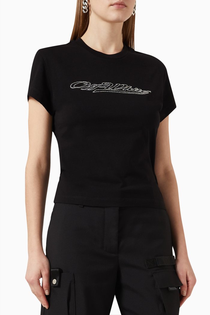 

Bling Bookish T-shirt in Mesh, Black