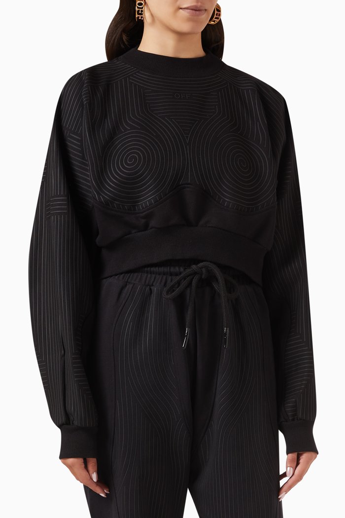 

Vortix Crop Sweatshirt, Black