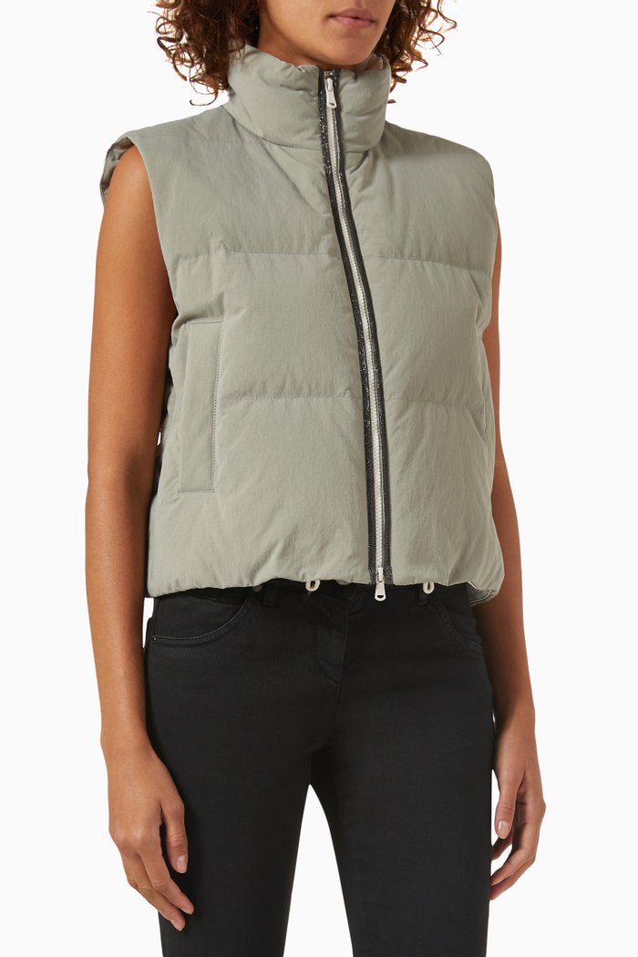 

Vest in Padded Nylon, Green