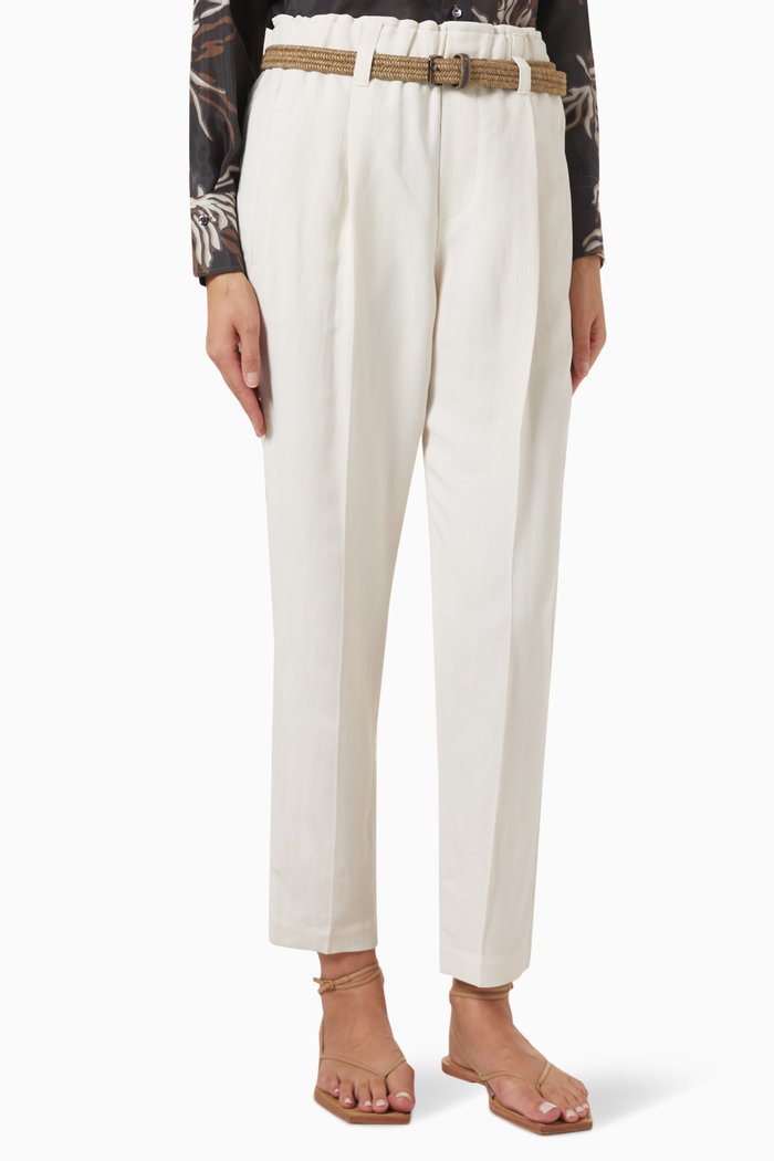 

Tailored Pants in Cotton, Neutral