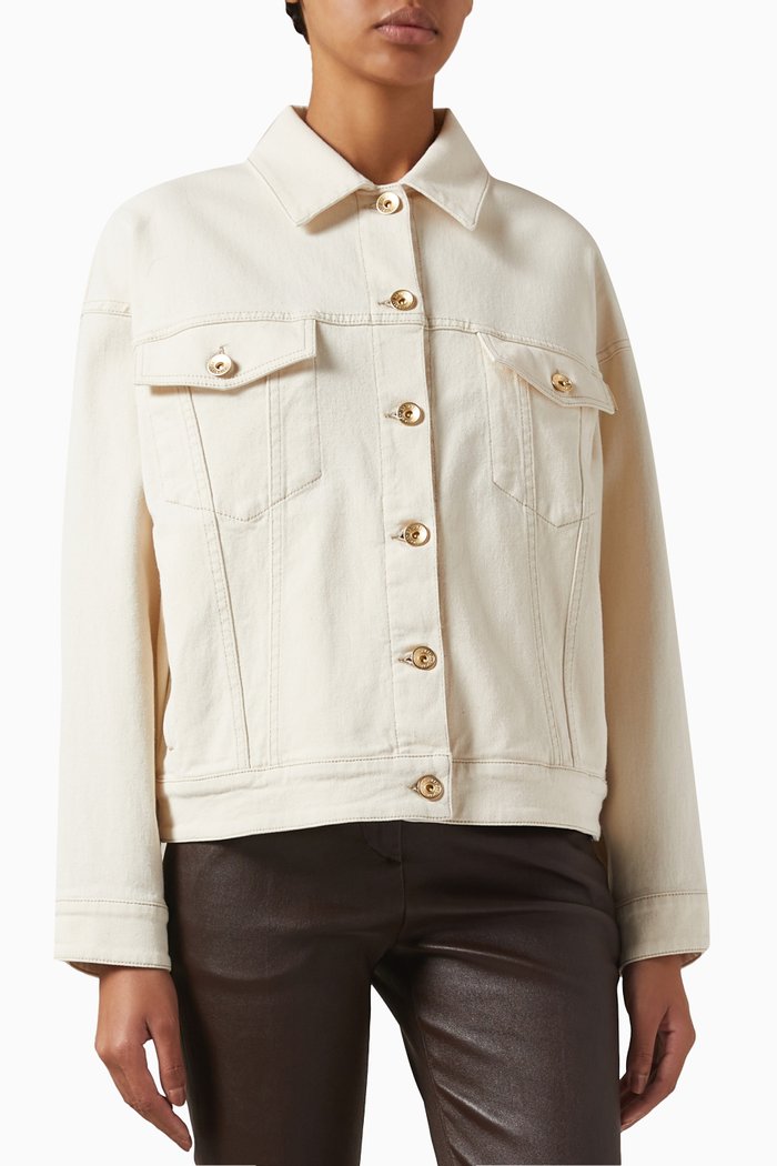 

Double Pocket Jacket in Denim, Neutral