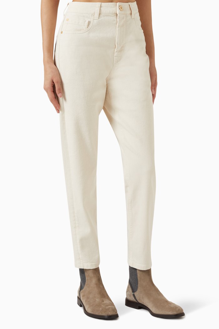 

Dyed Pants in Denim, White