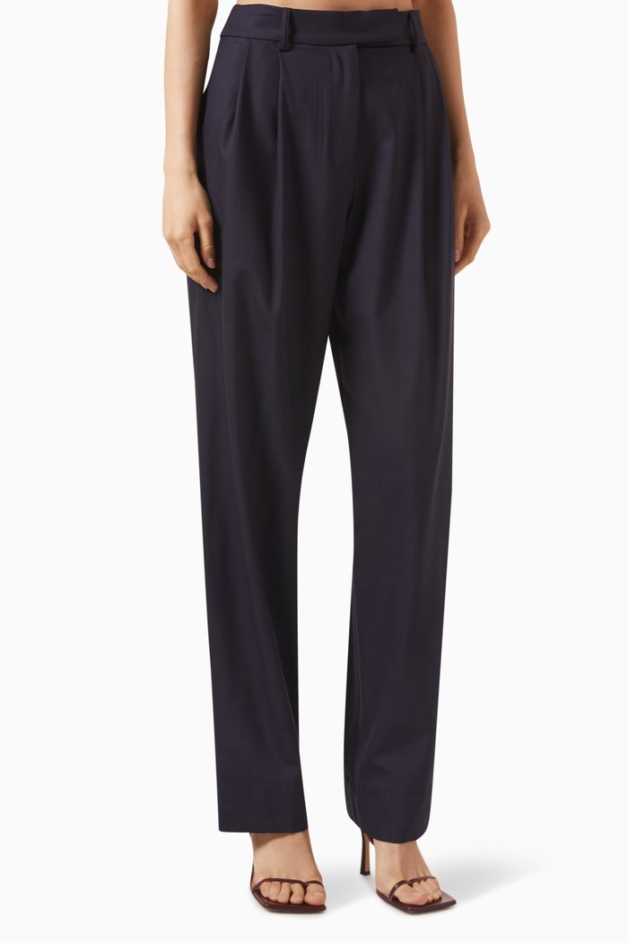 

Oilo Tailored Pants in Wool, Blue