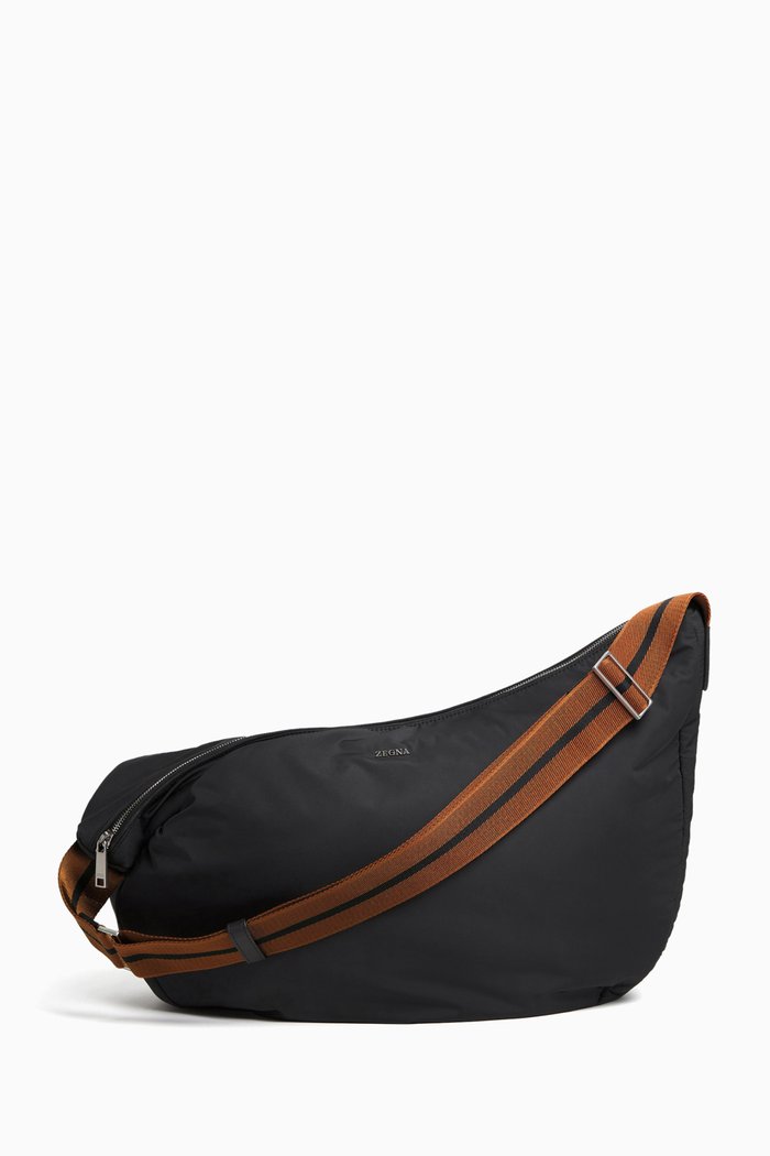 

Panorama Hobo bag in Technical Fabric, Black