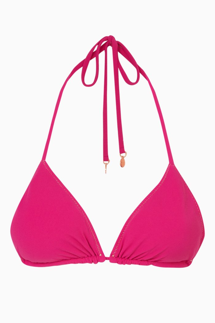 

Maia Triangle Bikini Top, Red